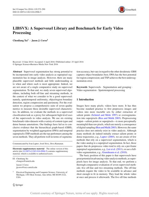 LIBSVX: A Supervoxel Library and Benchmark for Early Video.